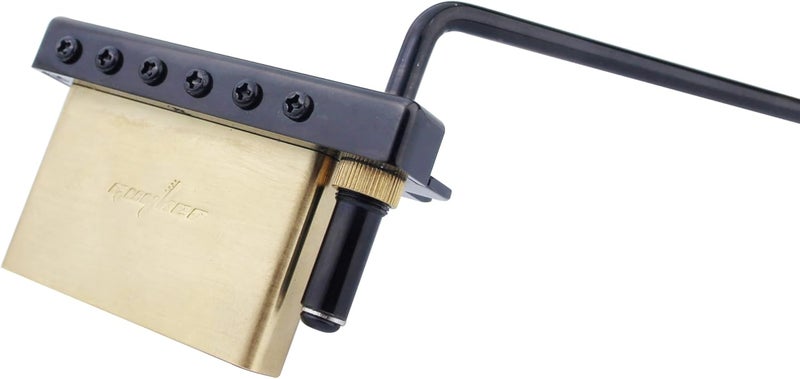 guyker Guitar Tremolo Bridge String Spacing 10.8MM with Brass Saddle and Brass Block & Spring and Claw, Pop-In Vibrato Bar, Complete Install Kit, GG1009A Black - Image 4